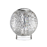 Настольная лампа с прозрачным шарообразным плафоном на цилиндрической подставке Crystal Globule варинант исполнения - 5 | Loft Concept в Ростове-на-Дону