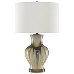 Настольная лампа фарфоровая с тканевым абажуром Caramel  варинант исполнения - 2 | Loft Concept в Ростове-на-Дону