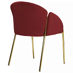Стул бордовый на золотистых ножках Burgundy Chair варинант исполнения - 3 | Loft Concept в Ростове-на-Дону