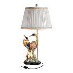 Настольная лампа с абажуром и основанием в виде двух цапель Porcelain Heron Lamp варинант исполнения - 2 | Loft Concept в Ростове-на-Дону
