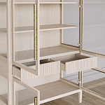 Витрина Primo со стеклянными фасадами и буфетом шпон Светлый дуб варинант исполнения - 7 | Loft Concept в Ростове-на-Дону