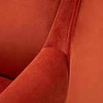 Дизайнерское кресло оранжевое в мягкой велюровой обивке Granger Armchair Orange варинант исполнения - 4 | Loft Concept в Ростове-на-Дону