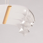 Люстра линейная с 3-мя белыми волнистыми плафонами Wave Line варинант исполнения - 10 | Loft Concept в Ростове-на-Дону