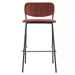 Стул барный с широкой полукруглой спинкой Chair Smooth Shapes варинант исполнения - 1 | Loft Concept в Ростове-на-Дону