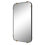 Зеркало настенное в черной металлической раме Mirror Cardinal варинант исполнения - 1 | Loft Concept в Ростове-на-Дону