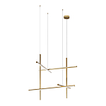 Люстра с 6-ю  пересекающимися цилиндрическими плафонами на тонких тросах Trumpet tube варинант исполнения - 6 | Loft Concept в Ростове-на-Дону