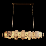 Подвесной светильник с фигурными элементами из белого алебастра Cryptocrystalline Stone варинант исполнения - 4 | Loft Concept в Ростове-на-Дону