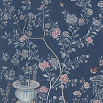Обои ручная роспись Houghton Dark Blue варинант исполнения - 4 | Loft Concept в Ростове-на-Дону