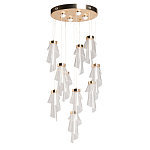 Люстра каскадная с 10-ю прозрачными плафонами Wave Line варинант исполнения - 2 | Loft Concept в Ростове-на-Дону