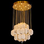 Люстра с овальными подвесками из натурального камня Spatial Composition варинант исполнения - 1 | Loft Concept в Ростове-на-Дону