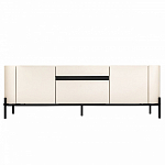 ТВ-тумба белая с чёрной столешницей с 2-мя дверками и ящиком San Marco варинант исполнения - 3 | Loft Concept в Ростове-на-Дону