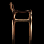 Стул из Ореха с плетеным сидением Kronos Dining Chair Brown варинант исполнения - 3 | Loft Concept в Ростове-на-Дону