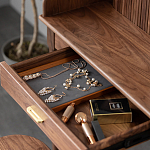 Туалетный стол деревянный с ящиком и зеркалом Moon Walnut Furniture варинант исполнения - 6 | Loft Concept в Ростове-на-Дону