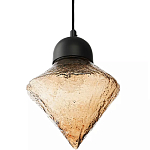 Подвесной светильник с янтарным рельефным плафоном Lamp with Frozen Glass Effect варинант исполнения - 2 | Loft Concept в Ростове-на-Дону