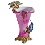 Ваза розового цвета из фарфора с птичкми и цветущими ветвями Garden of Eden варинант исполнения - 3 | Loft Concept в Ростове-на-Дону