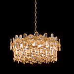 Люстра круглая с декоративными элементами в виде крупных хрустальных цветов Palace Gardens варинант исполнения - 3 | Loft Concept в Ростове-на-Дону