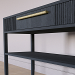 Дизайнерская Консоль с полкой и ящиком Primo Черный дуб варинант исполнения - 4 | Loft Concept в Ростове-на-Дону