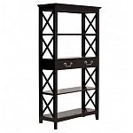 Стеллаж с 4-мя полками и 2-мя ящиками черного цвета из массива березы   варинант исполнения - 1 | Loft Concept в Ростове-на-Дону