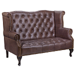 Диван из натуральной кожи на 4-х деревянных ножках из массива бука Thomas Seating brown варинант исполнения - 1 | Loft Concept в Ростове-на-Дону