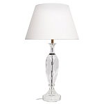 Настольная лампа хрустальная с белым абажуром Diamond Facets варинант исполнения - 1 | Loft Concept в Ростове-на-Дону