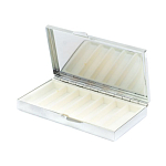 Таблетница карманная прямоугольная на 7 отделений с зеркалом и накладкой из натурального камня Амазонит Silver Stone Pillboxes варинант исполнения - 3 | Loft Concept в Ростове-на-Дону