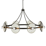 Люстра круглая с литыми стеклянными дисками Olympe Glass Chandelier варинант исполнения - 1 | Loft Concept в Ростове-на-Дону