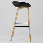 Барный стул на ножках из натурального дерева Boras Black варинант исполнения - 2 | Loft Concept в Ростове-на-Дону