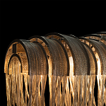 Люстра подвесная с металлическими цепочками и изогнутыми металлическими дугами 72 см Atlantis Chain варинант исполнения - 10 | Loft Concept в Ростове-на-Дону