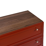 Комод красный из массива бука с 3-мя ящиками Wenge Light варинант исполнения - 4 | Loft Concept в Ростове-на-Дону