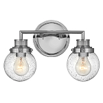 Бра для ванных комнат с прозрачным шарообразным плафоном из стекла с пузырьками на круглом основании Hinkley варинант исполнения - 16 | Loft Concept в Ростове-на-Дону