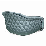 Барный стул со спинкой и мягкой обивкой с ромбами на 4-х деревянных ножках Голубой Велюр Ava Charm варинант исполнения - 3 | Loft Concept в Ростове-на-Дону