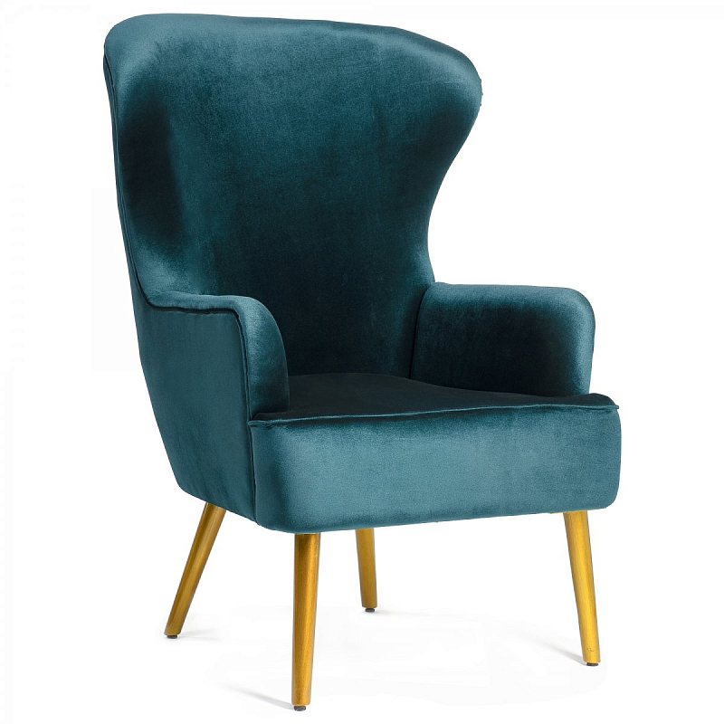  Wingback Dining Chair turquoise velor ̆  -- | Loft Concept 