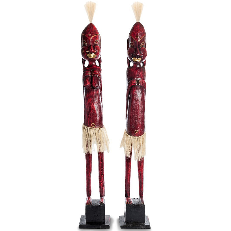   2-   Asmat Tall Statuettes Red    -- | Loft Concept 