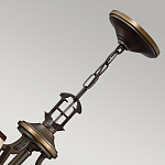 Люстра бронзового цвета с бежевыми абажурами из органзы в классическом стиле Hinkley варинант исполнения - 10 | Loft Concept в Ростове-на-Дону