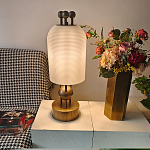 Настольная лампа в виде фонаря с белым фактурным абажуром Echoes of Light варинант исполнения - 5 | Loft Concept в Ростове-на-Дону