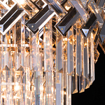 Люстра многоярусная с переплетенными металлическими элементами черного и золотого цвета и прозрачными хрустальными подвесками Empire Chandelier Crystal варинант исполнения - 5 | Loft Concept в Ростове-на-Дону