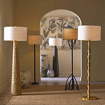 Торшер с цилиндрическим тканевым абажуром на каркасе волнистой формы Rotation варинант исполнения - 4 | Loft Concept в Ростове-на-Дону