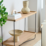 Консоль деревянной столешницей и полкой Wooden Table Top and Shelf варинант исполнения - 5 | Loft Concept в Ростове-на-Дону