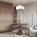 Люстра с белым текстильным абажуром Vitorino  варинант исполнения - 6 | Loft Concept в Ростове-на-Дону