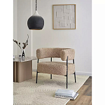Кресло полукруглое мягкое с буклированной обивкой Armchair with Boucle Upholstery варинант исполнения - 9 | Loft Concept в Ростове-на-Дону