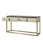 Консоль прямоугольная на золотом каркасе с 2-мя ящиками Warwick варинант исполнения - 2 | Loft Concept в Ростове-на-Дону