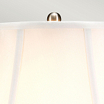 Настольная лампа с фарфоровым основанием с декоративным орнаментом и белым абажуром на темной круглой подставке Elstead Lighting варинант исполнения - 2 | Loft Concept в Ростове-на-Дону