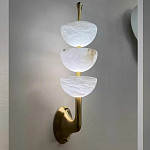Бра с 3-мя мраморными плафонами в форме чаши Warm Marble Light варинант исполнения - 3 | Loft Concept в Ростове-на-Дону