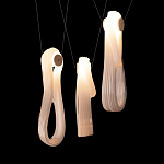 Подвесной светильник белого цвета с 3-мя изогнутыми плафонами Flow Loop варинант исполнения - 6 | Loft Concept в Ростове-на-Дону
