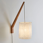 Настенный светильник из дерева и льна Ivory Linen Wall Lamp варинант исполнения - 2 | Loft Concept в Ростове-на-Дону