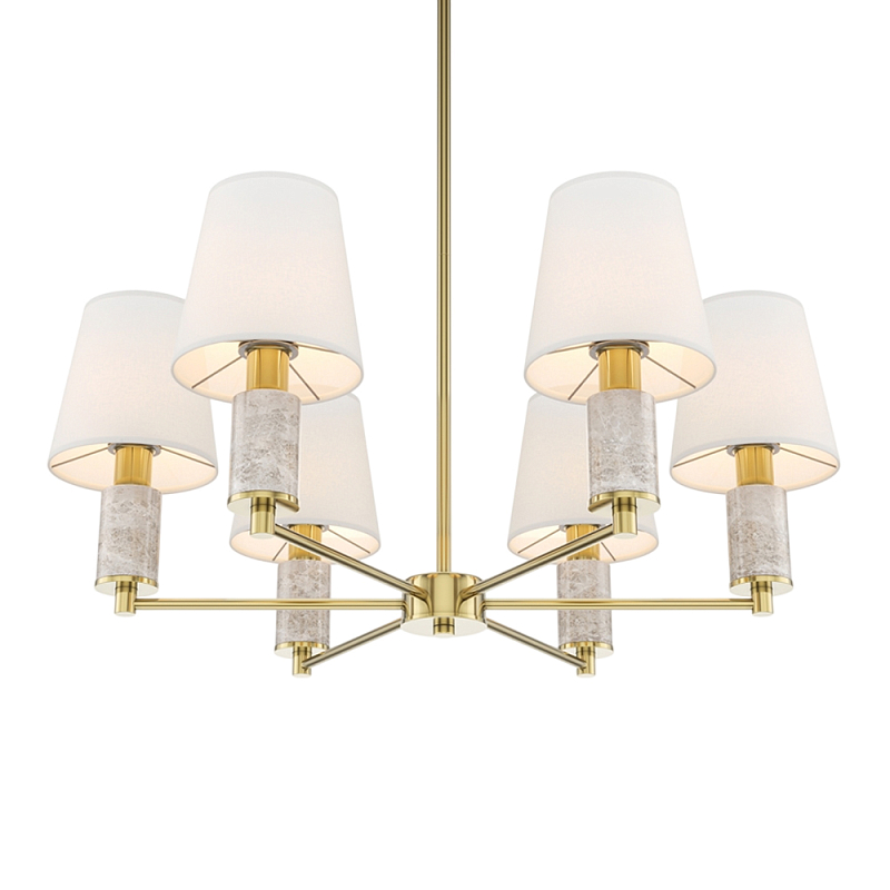 Люстра подвесная Lira Латунь Серый Белый в Ростове-на-Дону | Loft Concept 