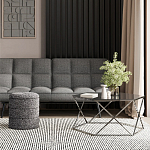 Пуф Three Gray в ткани букле серого цвета варинант исполнения - 3 | Loft Concept в Ростове-на-Дону