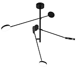 Потолочный светильник светодиодный с тремя лампами черный металл Bendik  варинант исполнения - 1 | Loft Concept в Ростове-на-Дону