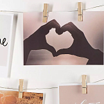 Рамка для фото с подсветкой c 6-ю деревянными прищепками в комплекте Photo Backlight варинант исполнения - 4 | Loft Concept в Ростове-на-Дону