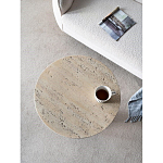 Столик приставной с круглой столешницей Textured Cream Table варинант исполнения - 5 | Loft Concept в Ростове-на-Дону